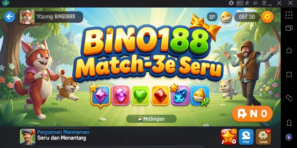 Gameplay seru BINGO188 dengan kombinasi item Match-3.