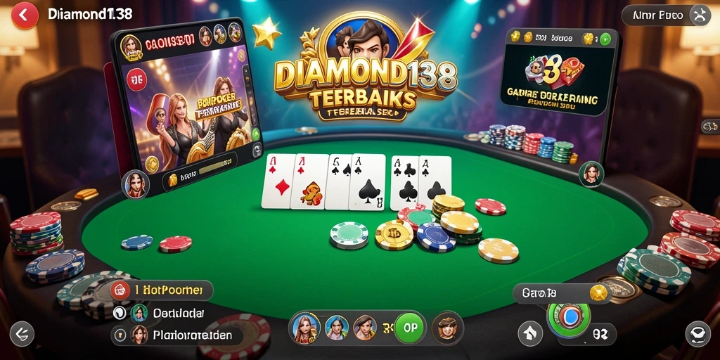 Tampilan gameplay seru dari permainan poker DIAMOND138.