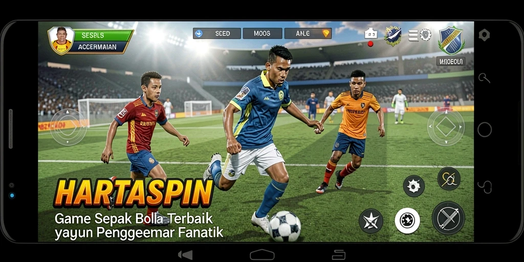 Screenshot gameplay HARTASPIN yang menampilkan aksi seru di lapangan.