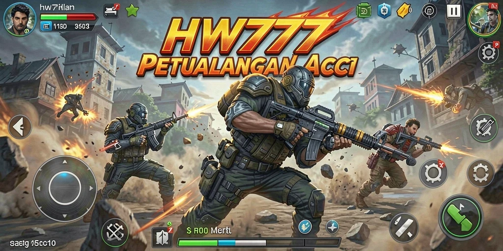 Gameplay HW777 menampilkan aksi seru dengan grafis tajam dan tantangan menegangkan.