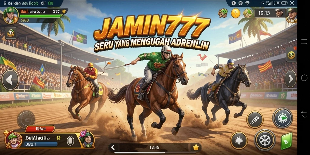 Gameplay balapan seru di JAMIN777 dengan trek menantang.
