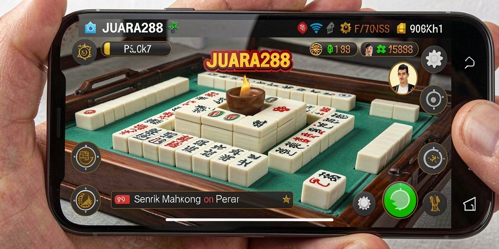 Screenshot JUARA288 menampilkan gameplay yang menarik dan interaktif dalam permainan Mahjong.