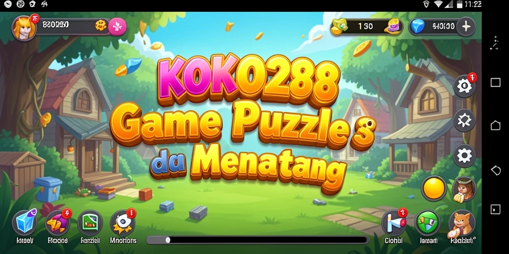 Gameplay seru KOKO288 yang penuh tantangan puzzle.