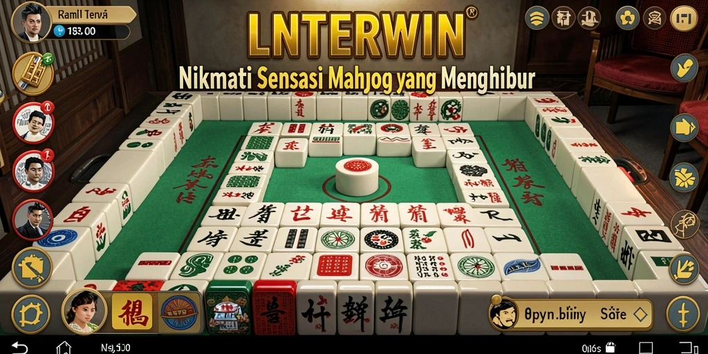 Tampilan gameplay Mahjong LNTERWIN yang menantang dan menyenangkan.