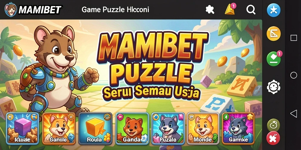 Tampilan menarik gameplay MAMIBET dalam menyelesaikan teka-teki.