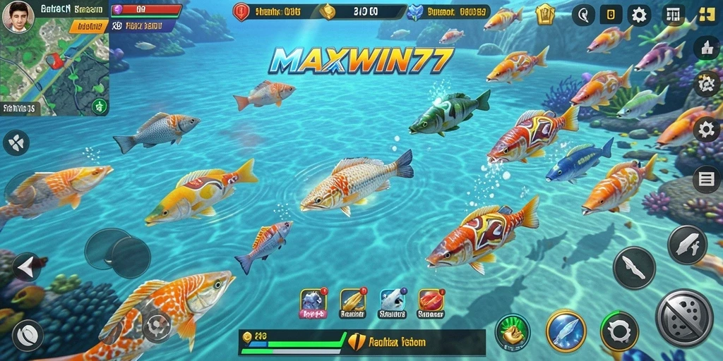 Tampilan menarik dari gameplay Tembak Ikan di MAXWIN77.