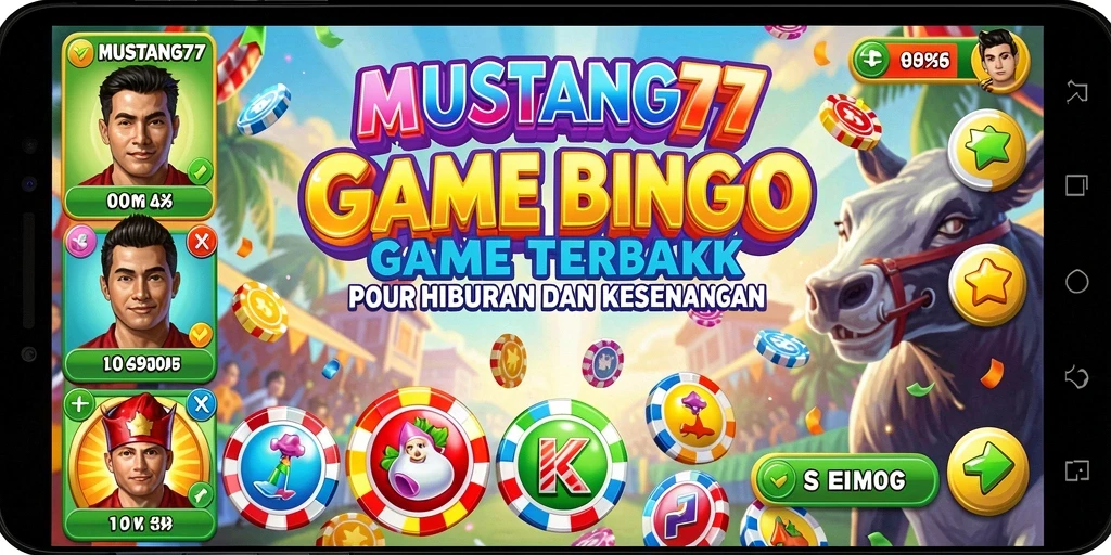 Tampilan gameplay menarik di MUSTANG77 dengan suasana Bingo yang seru.
