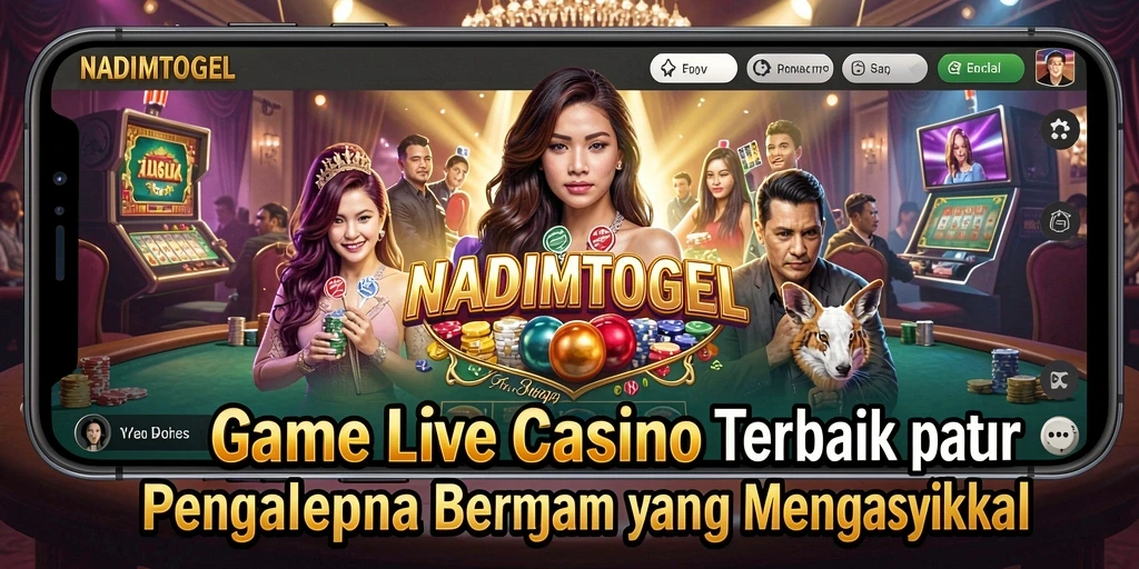 Tampilan permainan Live Casino NADIMTOGEL dengan dealer profesional.