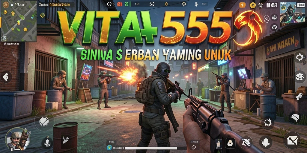 Tampilan gameplay VITA555 dengan interaksi simulasi yang dinamis.