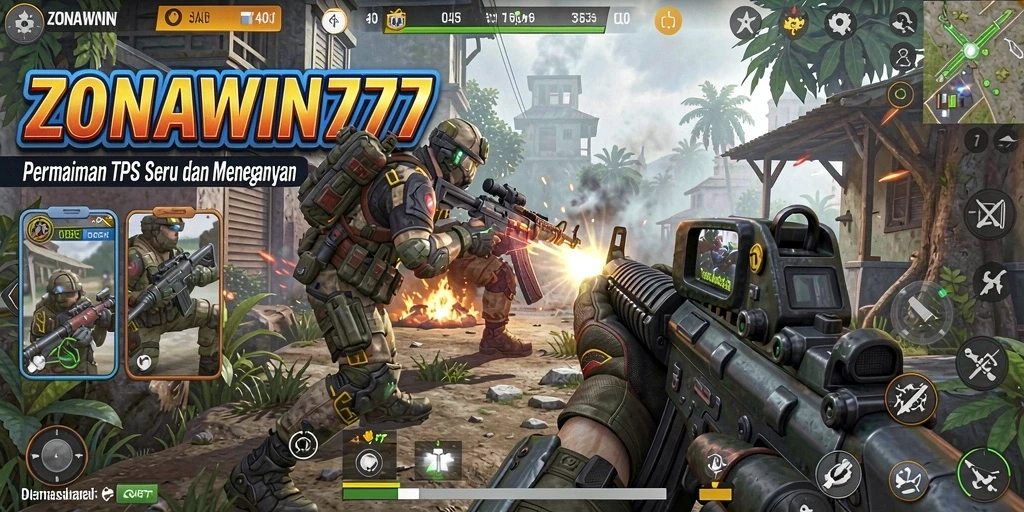 Gameplay ZONAWIN777 yang seru dan menegangkan dalam pertempuran TPS.
